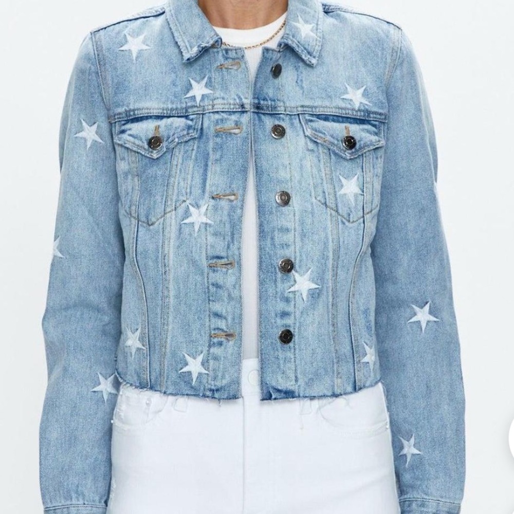 Pistola denim crop star jacket